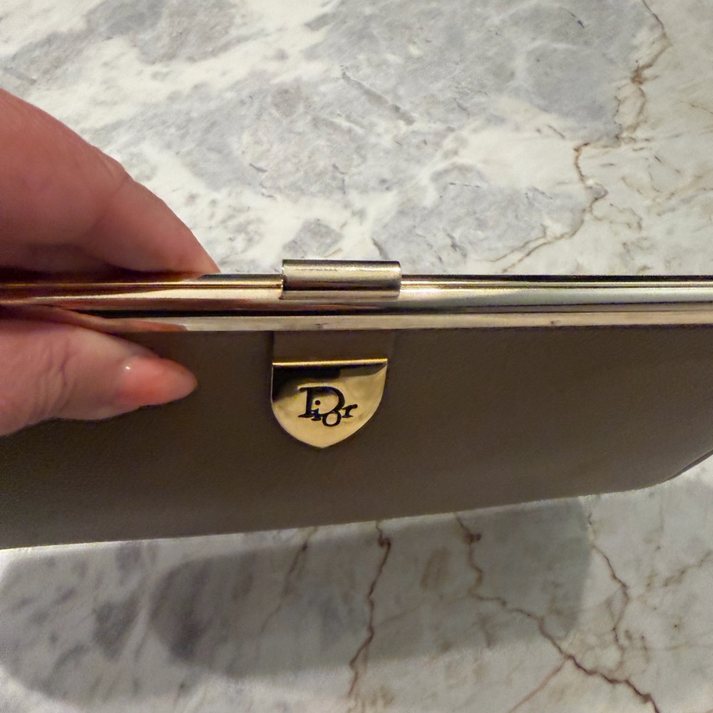 Christian Dior Tan Leather Clutch - Picture 2 of 8
